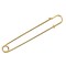 Vintage Czech Gold Large Decorative Safety Pin – 3.25" Metal Fashion Fastener